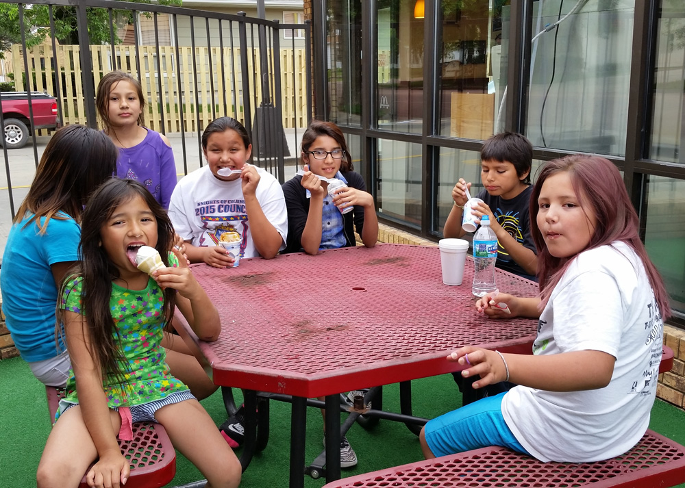 In the summer break home at St. Joseph’s, there’s free time for ice cream breaks and relaxation. 