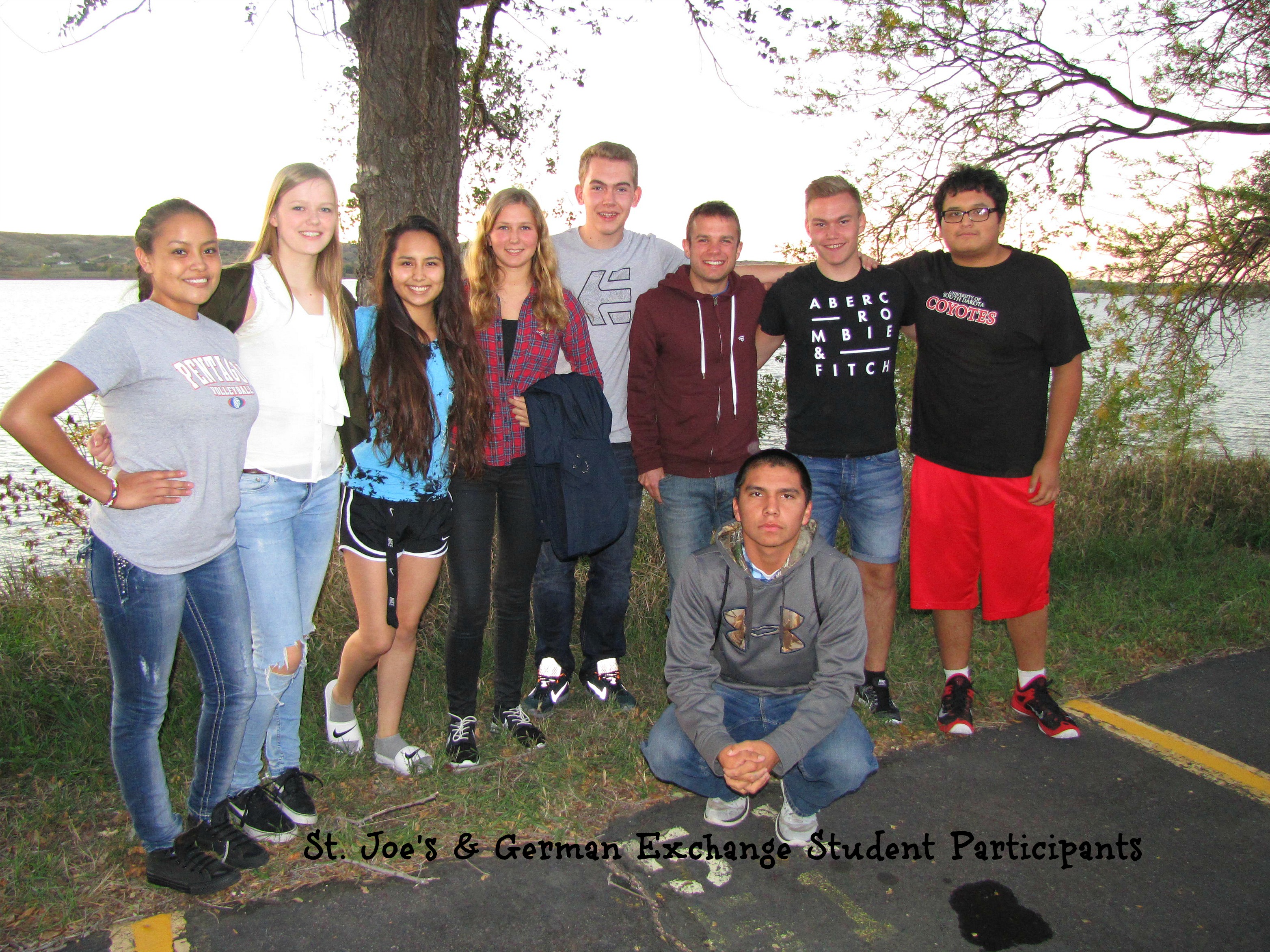 Lakota (Sioux) students with German students