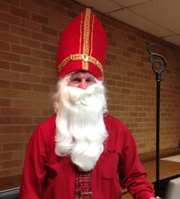 President Mike dressed as St. Nick!