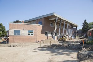 Construction nears completion on new health facility.