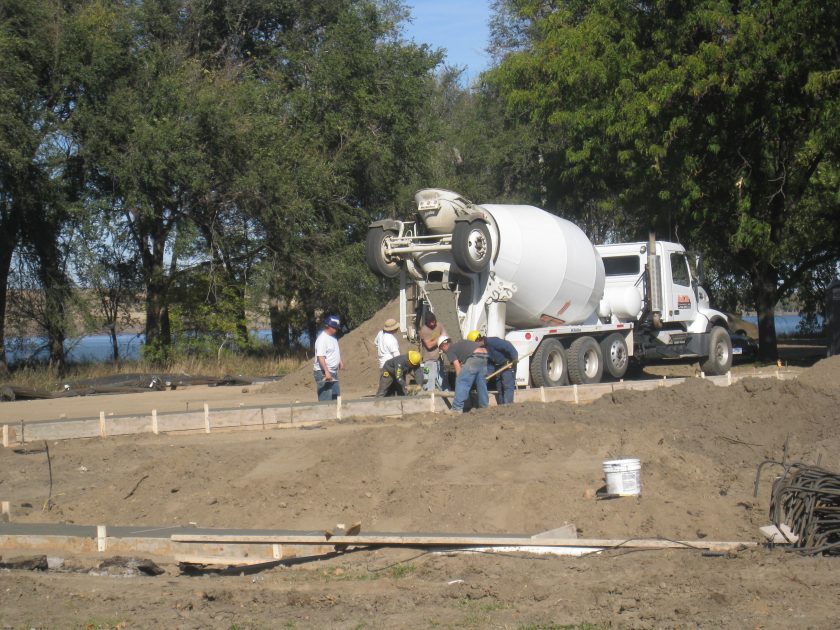 November 2011 – Contractor sets footings on the future Alumni/Historical Center building