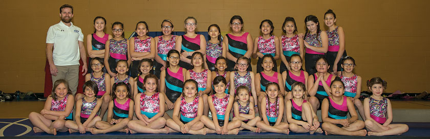 In gymnastics, the girls gain confidence, strength and flexibility.